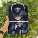 پیراهن ساده سرمه ای 1116 - فروشگاه پیراهن ثابت